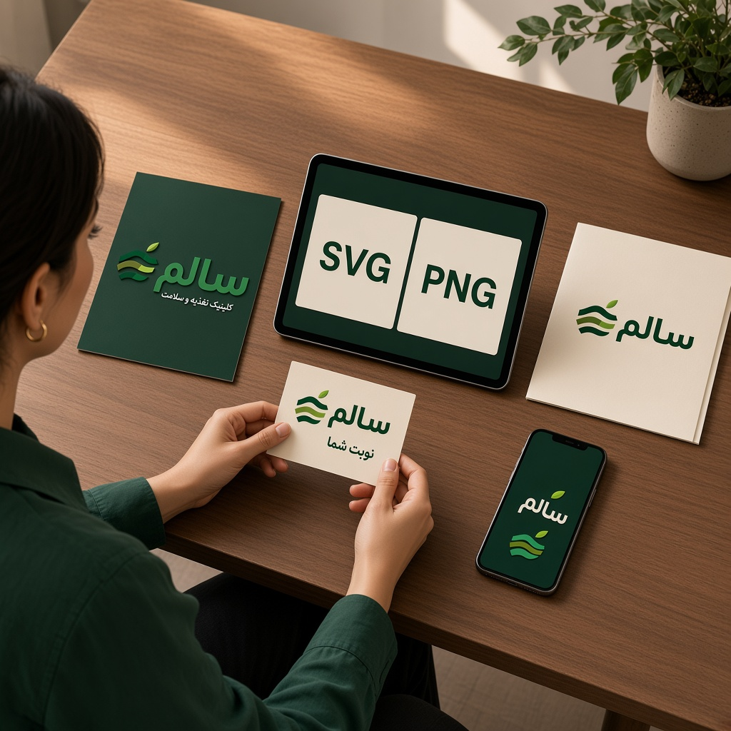 فایلهای نهایی برند برای استفاده دیجیتال و چاپی