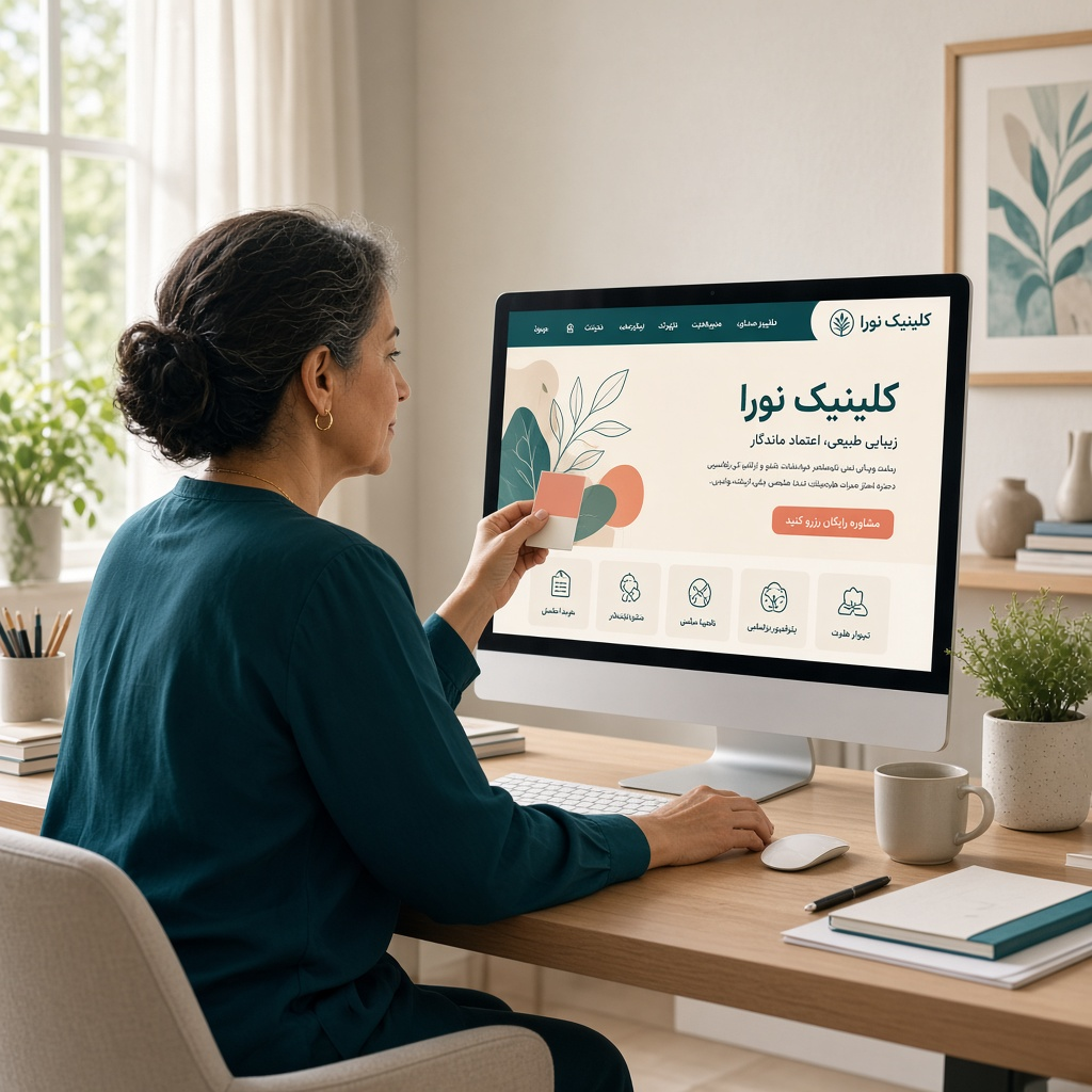 سایت آماده با هویت بصری کلینیک