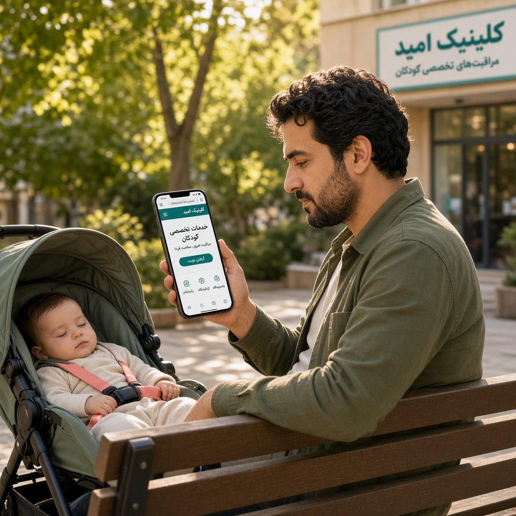 نمایش خوانا و آسان سایت کلینیک روی گوشی